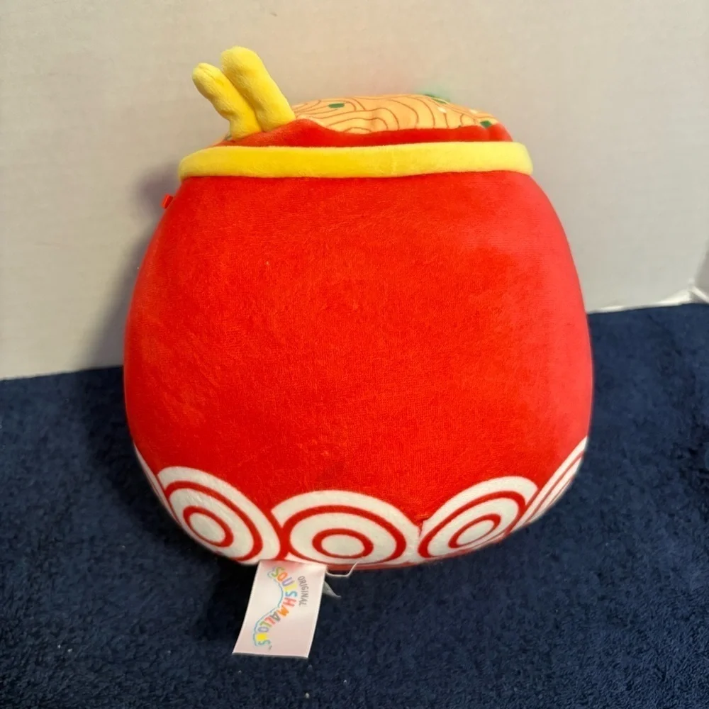 8” #1705 Squishmallows ODION The SPICY RAMEN Huggable Plush Hot Red Chili Bowl